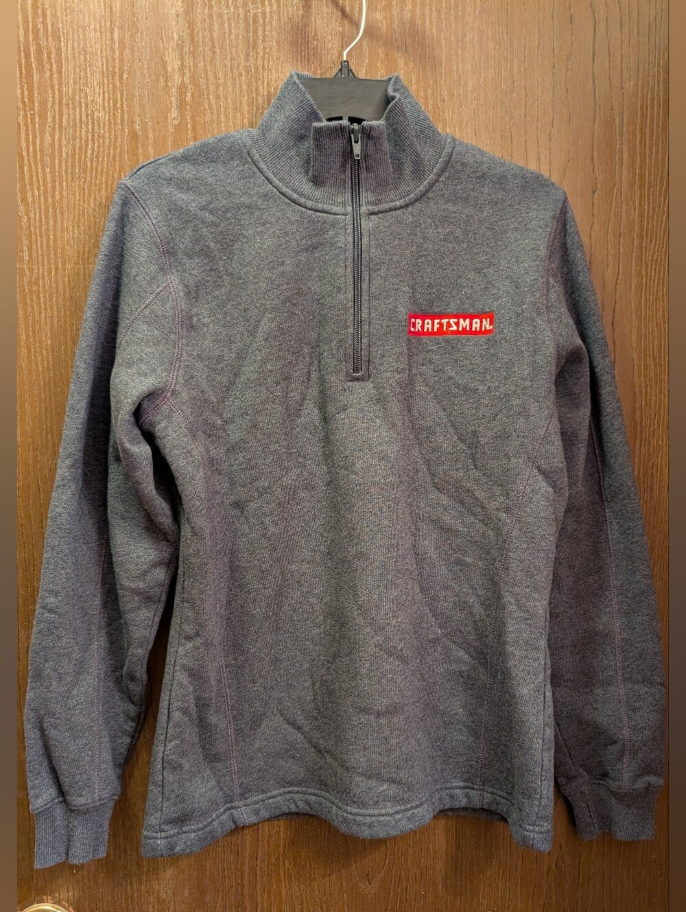 Craftsman Logo, Sport Tek Brand Women M Dark Grey Hi Neck 1/4 Zip Sweatshirt
